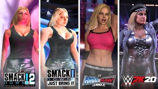 Evolution Of Trish Stratus In Wwe Games 2000 To 2020 Wwf No Mercy To Wwe 2K Battlegrounds