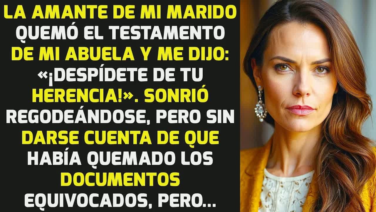 La Amante De Mi Marido Quemó El Testamento De Mi Abuela Delante De Mí Y Luego... | HISTORIAS LA VIDA