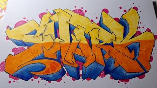 Graffiti Art Name 'SHARK' Full TimeLapse