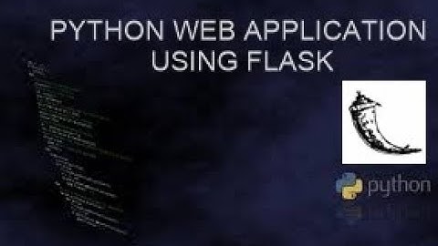 Python Web Application using Flask