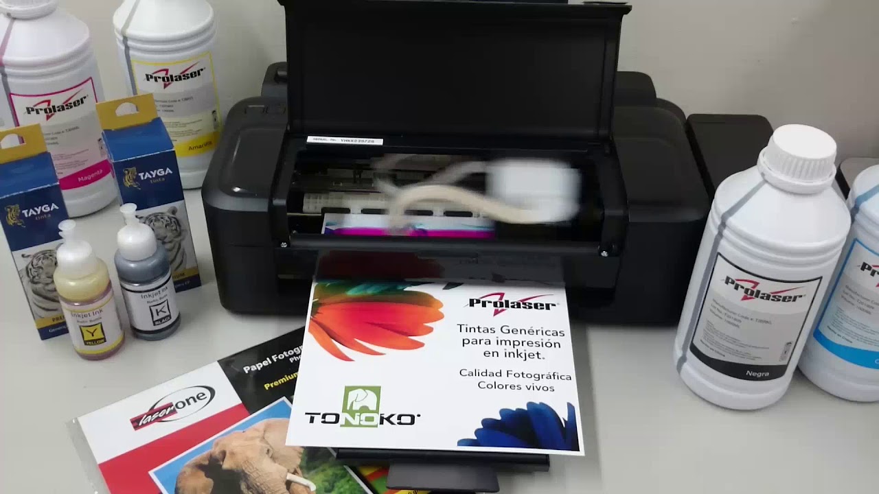Tinta Universal Genérica HP, Canon, Epson, Br marca Prolaser - YouTube
