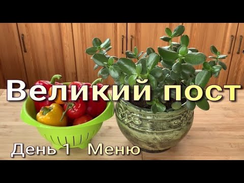 ВЕЛИКИЙ ПОСТ ...МЕНЮ... ДЕНЬ ПЕРВЫЙ....