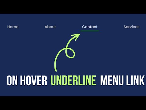 Menu Underline Link