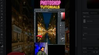 how to create realistic water puddle reflection #shorts #trending #photoshop