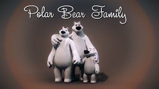 Polar Bear Family – Rigged Cartoon 3D Characters