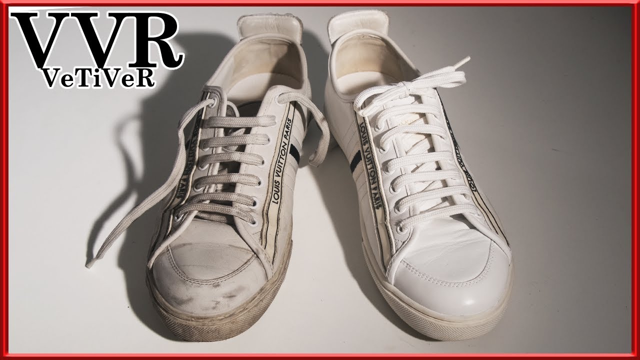 ASMR] Clean & restore Louis Vuitton White sneakers 4k 