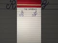 the difference R&amp;B#shorts #shortsfeed#writing#lettering #learning#calligraphy#art #alphabet#reels