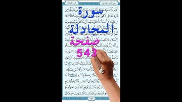 سورة المجادلة صفحة 543 مكررة لسهولة الحفظ والمراجعة | فضيلة الشيخ ابراهيم عبد القادر |