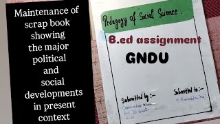 Pedagogy of Social sciences B.ed assignment GNDU