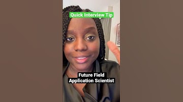 Interview Tip for Future Field Application Scientists #fieldapplicationscientist #phdcareers #phds
