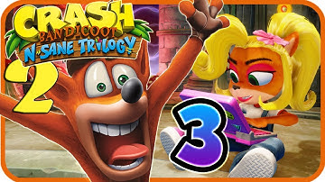 Crash Bandicoot N. Sane Trilogy Walkthrough Part 3 (PS4) Crash 2 - World 3