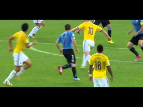 James Rodriguez Goal vs Uruguay - Best goal of world cup 2014