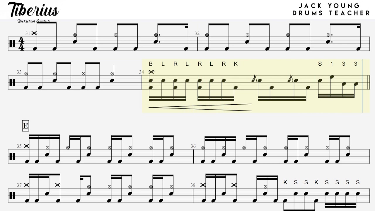 How to play  Tiberius on Drums 🥁