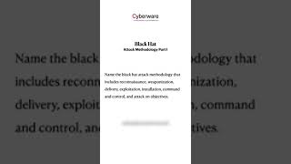 Black Hat Attack Methodology 1