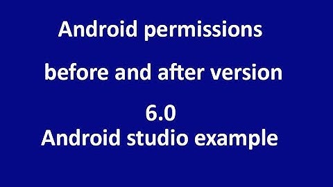 How to Request a Run Time Permission - Android Studio Tutorial