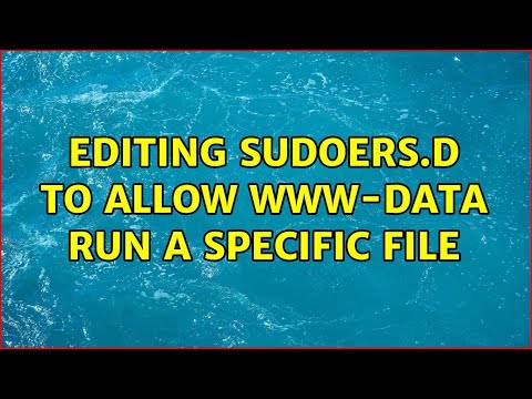Ubuntu: Editing sudoers.d to allow www-data run a specific file