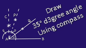 How to draw 35 degree angle with compass.shsirclasses.
