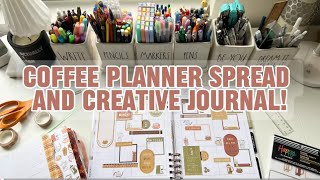 COFFEE PLANNER SPREAD AND CREATIVE JOURNAL! @kismetplanning141
