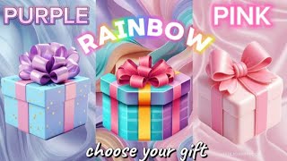 Choose your gift 🤮🤑🥰||3 gift box challenge |Purple,Rainbow and Pink💜🌈❤#wouldyourather#chooseyourgift