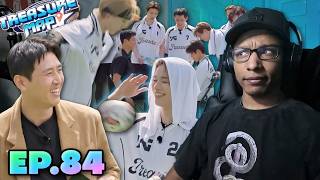 [TREASURE MAP] EP.84 ⚽️ 캡틴구 손을 잡고 RUN 🏃‍♂️‍➡️ 골 때리는 트레저 | Reaction!