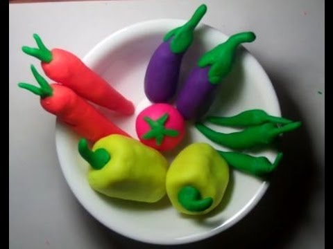 how to make clay models of fruits and vegetables