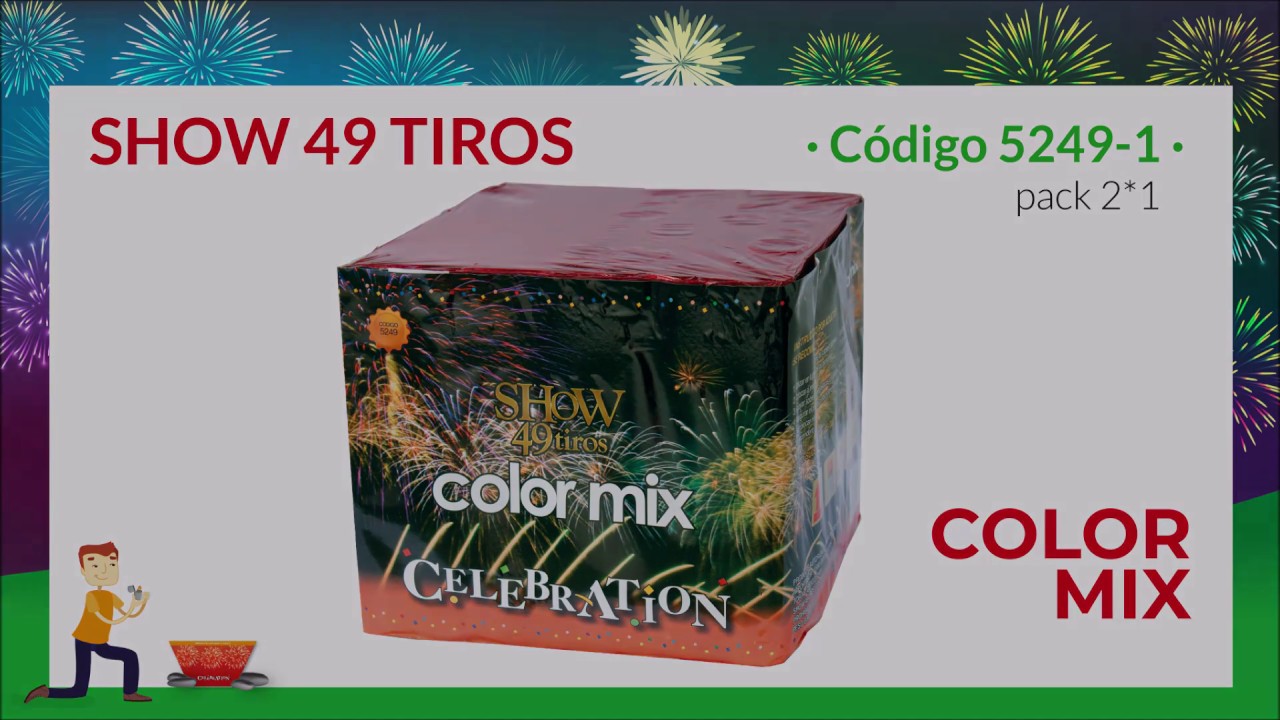 5249 | Show 49 tiros COLOR MIX| POW! Fuegos Artificiales