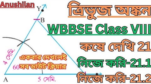 Koshe Dekhi 21 Class 8|Nije Kori 21.1 and 21.2 Class VIII |Triangle Drawing 21 Class 8