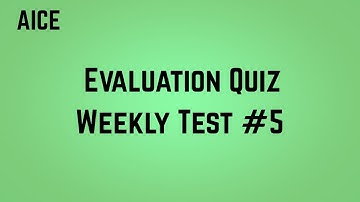 AICE Evaluation Quiz Weekly Test #5  #ALX AI Career Essentials 