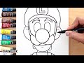 How to Draw and Paint LUIGI using Acrylic Paint  (Super Mario Bros collection)