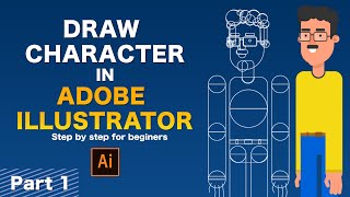 Character illustration and Rigging Process in Illustrator | Walk Cycle Animation PART 1