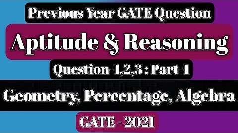 Previous Year Solved Paper Of ECE|GATE-2021|Aptitude|Geometry, Percentage, Algebra|Examen Point