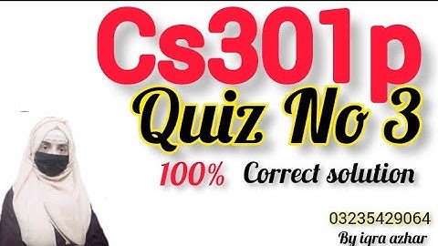Cs301p Quiz  3 2023|#cs301#quiz3 #2023