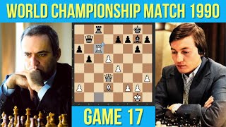 Kasparov Karpov World Chess Championship '90 | GAME 17