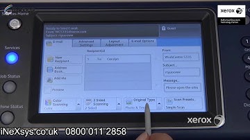 How to Use the Scan to Email Options Tab - Xerox 5300 Series