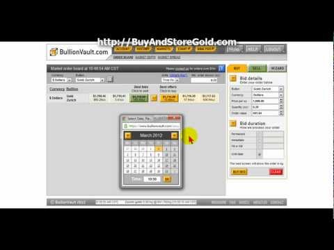 How To Buy Gold At BullionVault With A Limit Order