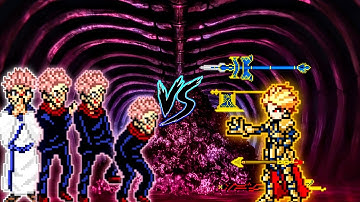 OMG😱 | 4 x Sukuna V1.7 OP VS King Gilgamesh CCC V3 OP in Jump Force Mugen