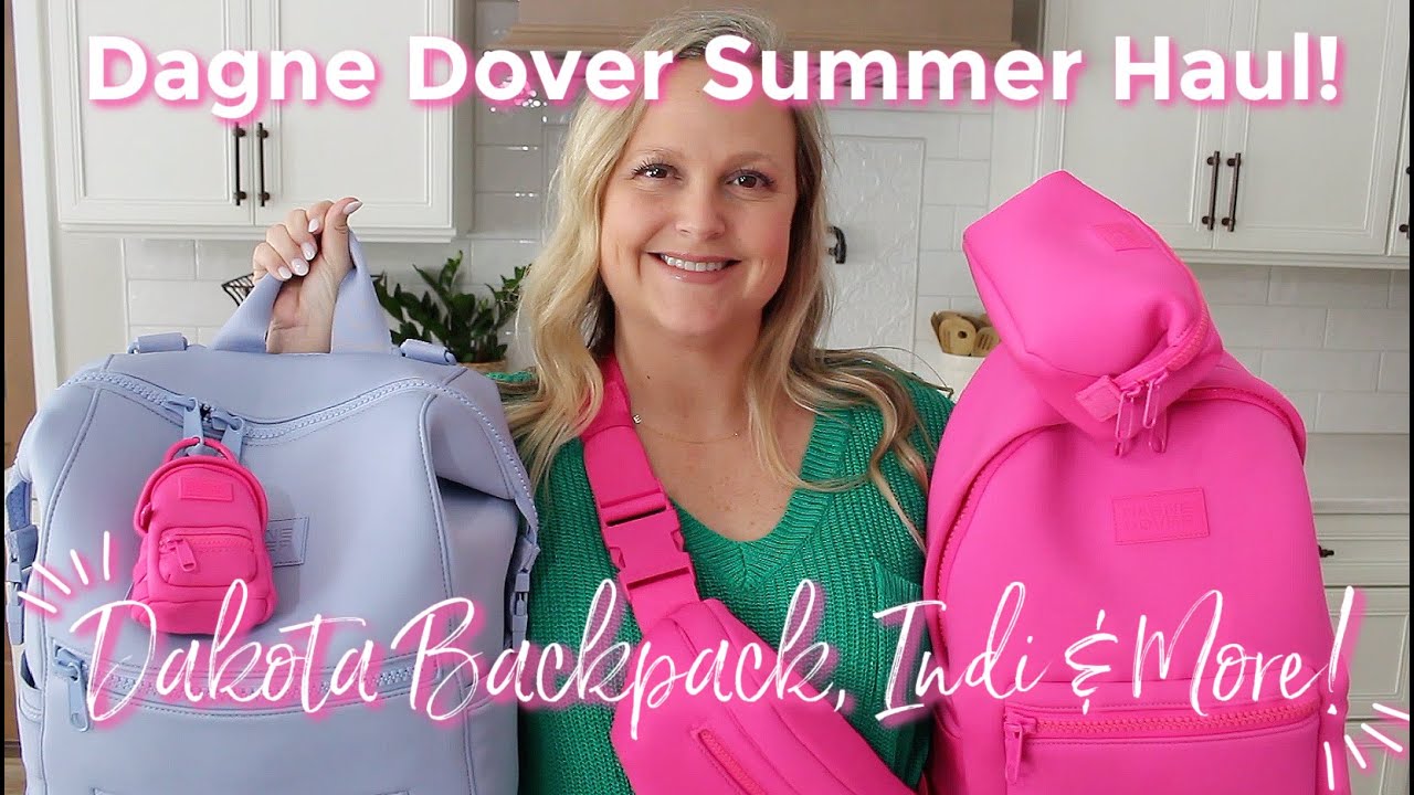 What's in my bag? Dagne Dover Large Dakota Backpack Dune review & walk  though! A great work bag! 