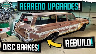 Disc brakes, rebuild, new gears, MORE! ((1961 Belair Wagon Project)).