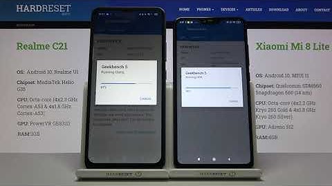 Realme C21 vs Xiaomi Mi 8 Lite - CPU Benchmark by Geekbench 5