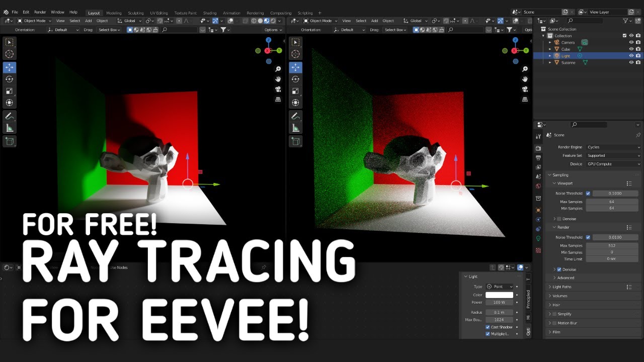 Screen Space Ray Tracing in Blender (Eevee SSRT) YouTube