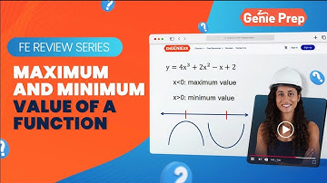 Maximum and minimum value of a function | FE Review Series Math | Calculus