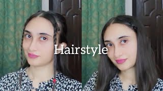 Many khud bnaya hairstyle 😝|quick and easy hairstyle 😊|