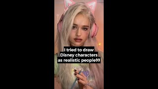 I tried to draw 9 ✨disney characters✨as REALISTIC people 😳…and now I’m SCARED lol | JULIAGISELLA