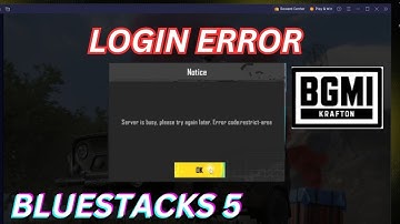 BGMI SERVER LOGIN ERROR / bluestacks 5 / 100% SOLVE #gaming  #bgmi  #pcgaming  #gamer