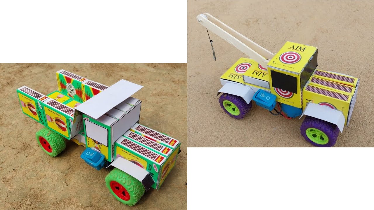 2-powerful-diy-truck-how-to-make-a-truck-matchbox-project-youtube