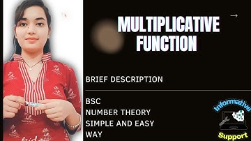 Multiplicative Function | Number Theory | B.Sc. Math Semester 5 | Easy Explanation