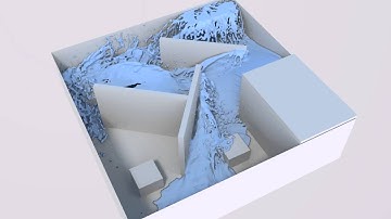 Test render fluid simulation in Blender 2.65 svn