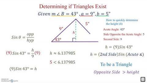 Determining if Triangles Exist