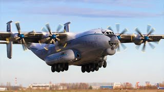 Amazing Revolutionary Airplane Propeller in Action - Engineering Antonov An 70 Plane Taking off