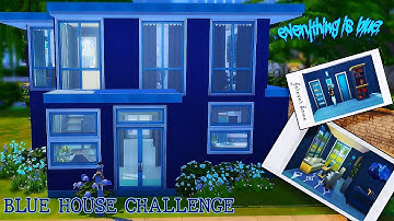 My Sims Live In Shades Of Blue | Sims 4 Solid Color Build Challenge